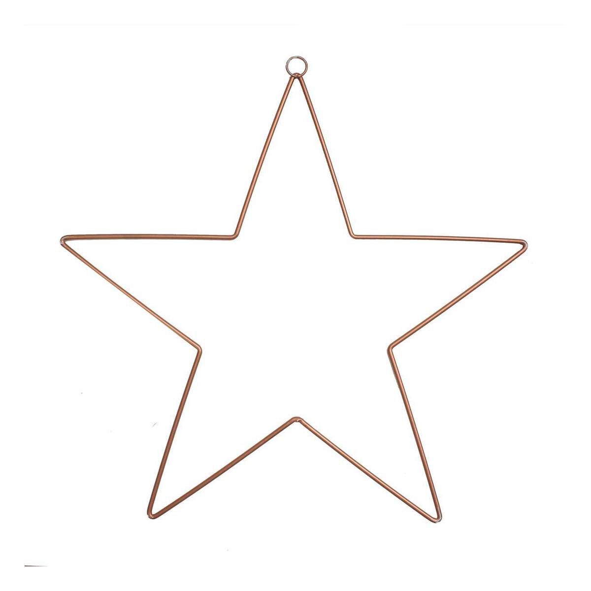 Copper Wire Star Wreath 45cm Hobbycraft