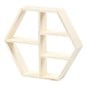 Hexagon Wooden Shelf 28.5cm x 25cm image number 1