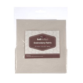 Cream Embroidery Fabric 30cm x 46cm