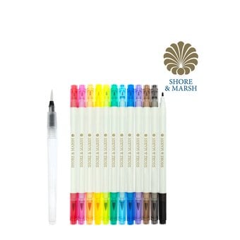 Shore & Marsh Watercolour Brush Pen Set 13 Pieces