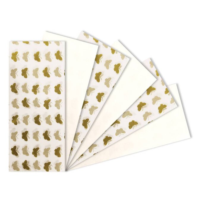 Gold Butterfly Tissue Paper 6 Pack image number 1