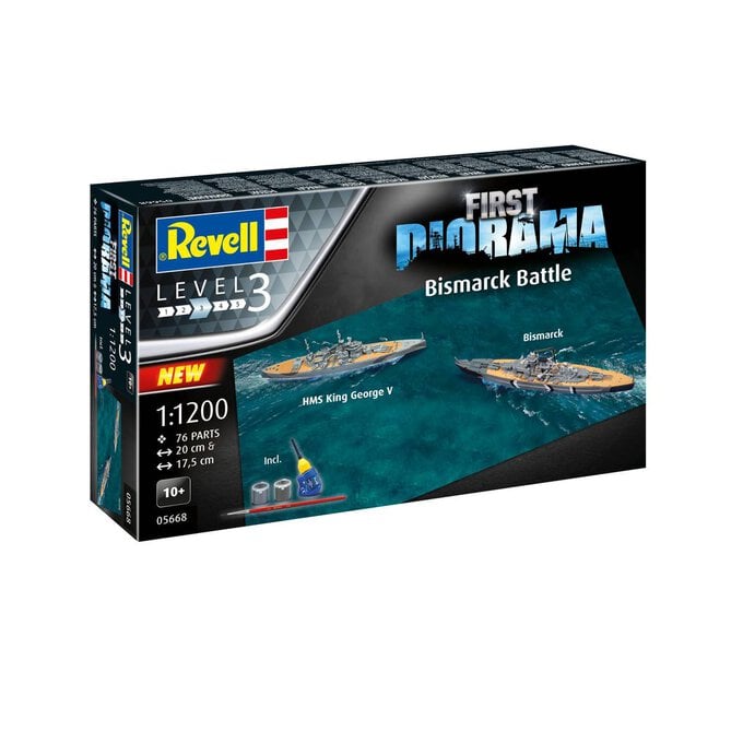 Revell First Diorama Bismarck Battle Set 1:1200 image number 1