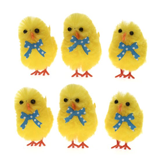 Yellow Chicks with Bows 6 Pack image number 3