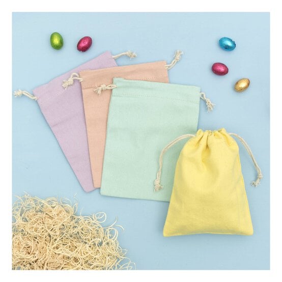 Pastel Canvas Pouches 4 Pack image number 1