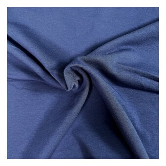 Navy Cotton Spandex Jersey Fabric by the Metre