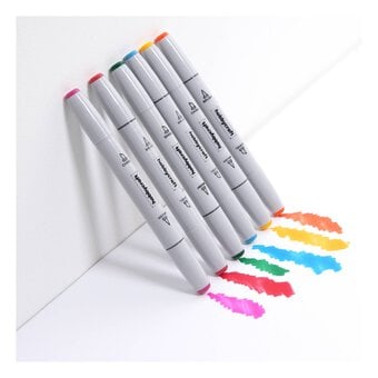 Bright Dual Tip Graphic Markers 6 Pack image number 2