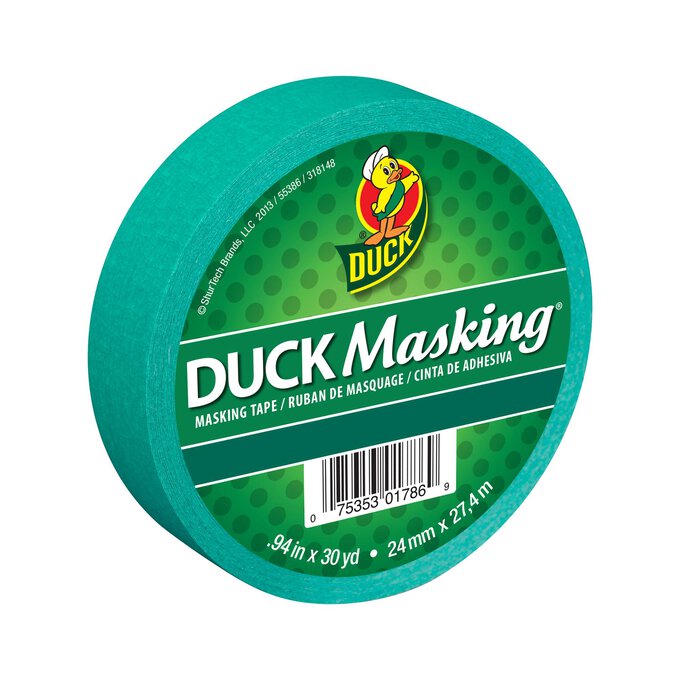 Duck Tape Dark Green Masking Tape 24mm x 27.4m  image number 1