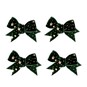 Green Velvet Star Bows 4 Pack image number 1