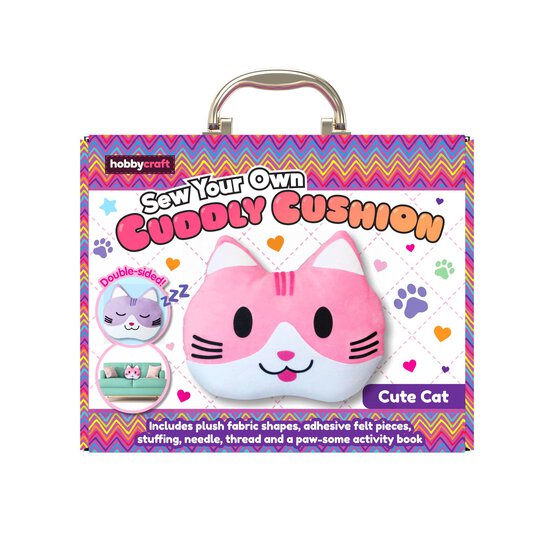 Sew Your Own Cute Cat Cuddly Cushion Case image number 1