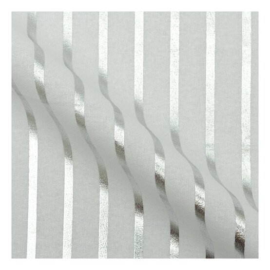 Silver Metallic Stripe Cotton Fat Quarters 4 Pack image number 3