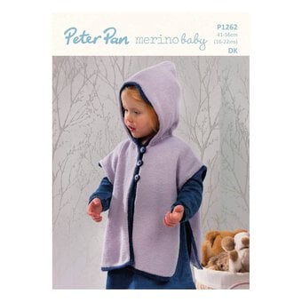 Peter Pan Baby Merino Hooded Tabard Digital Pattern P1262