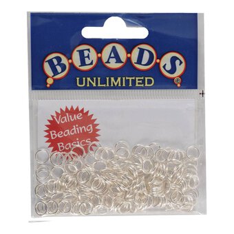 Beads Unlimited Silver Plated Jump Rings 8mm 100 Pack