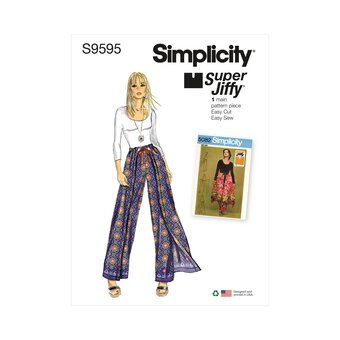 Simplicity Wrap and Tie Trouser Skirt Sewing Pattern S9595