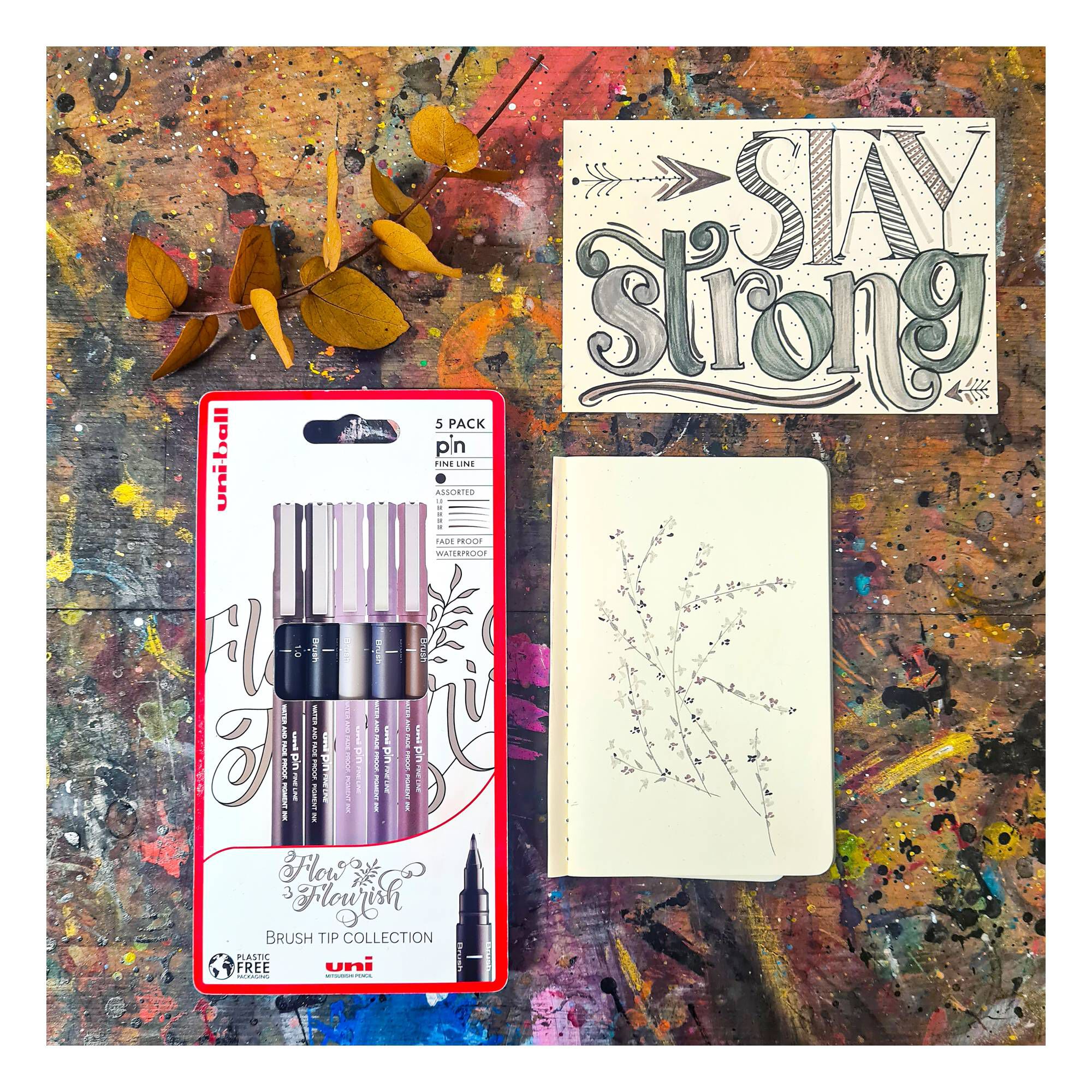 Uni-ball PIN Flow and Flourish Fineliners 5 Pack | Hobbycraft