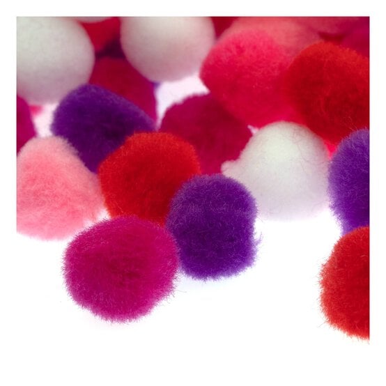 Pink and Purple Pom Poms 100 Pack image number 2