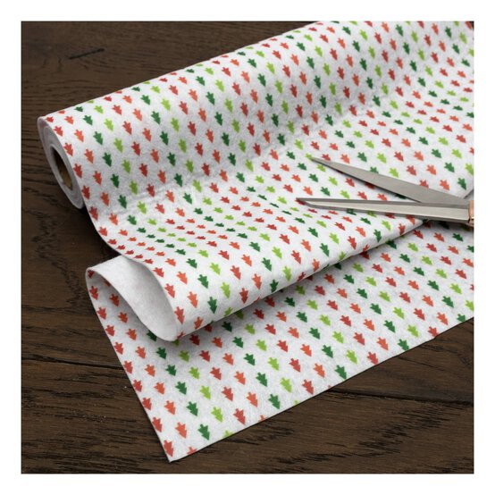 White Christmas Tree Felt Roll 28cm x 2m image number 2