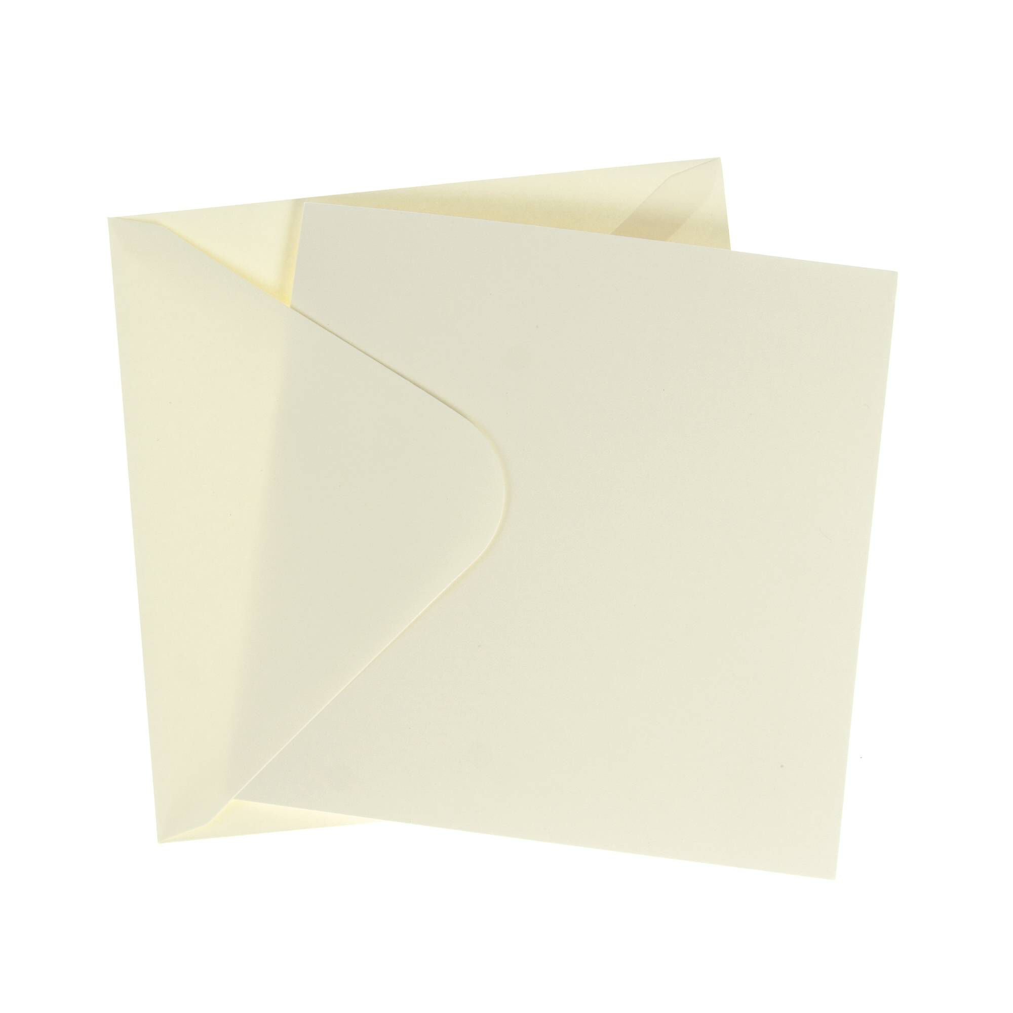 Ivory Cards and Envelopes 6 x 6 Inches 50 Pack Hobbycraft