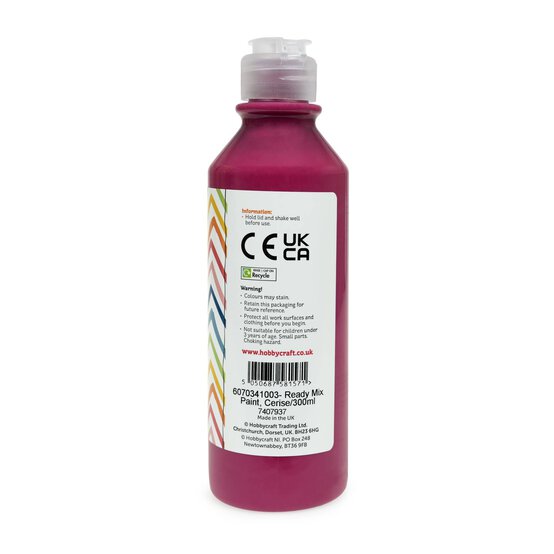 Cerise Ready Mixed Paint 300ml image number 5