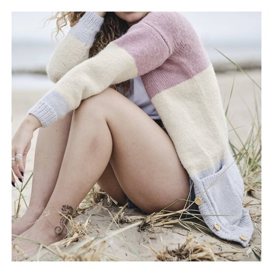 Knitcraft Colour Block Longline Cardigan Digital Pattern 0255 image number 2