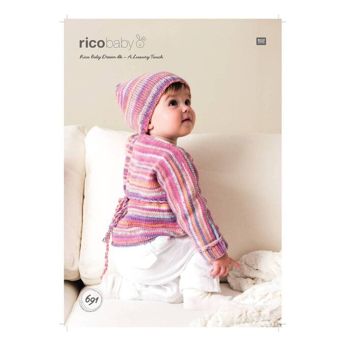 Rico Baby Dream DK Cardigan and Hat Digital Pattern 691 image number 1