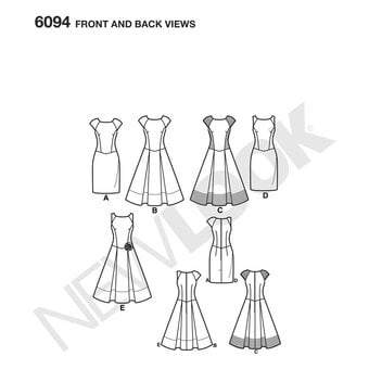 New Look Women's Dresses Sewing Pattern 6094 image number 2