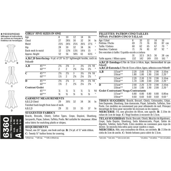 New Look Girls' Dress Sewing Pattern 6360 image number 3