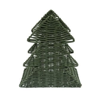 Green Tree Wicker Basket 31cm 