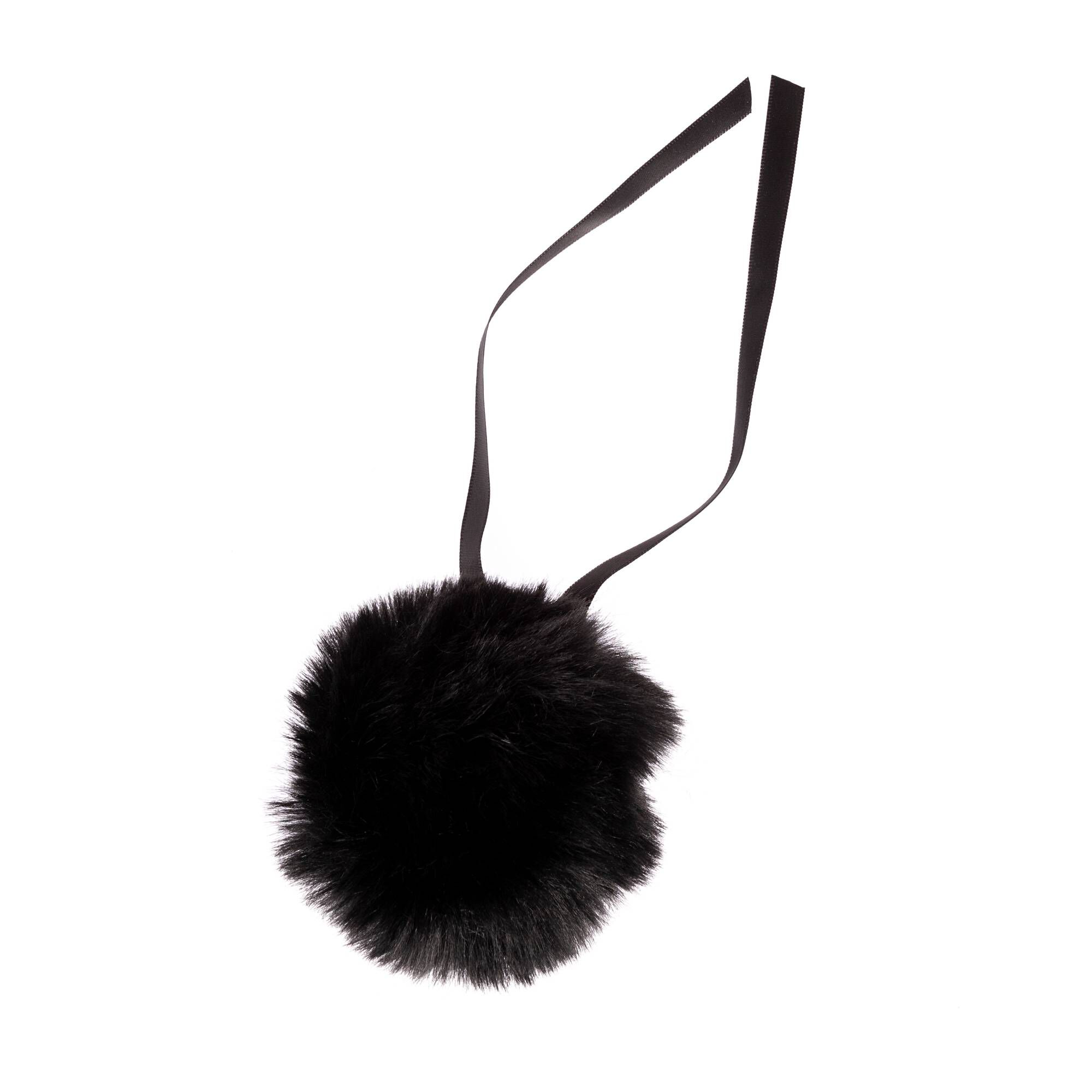 24 Pompons Fourrure Synthétique 15mm Noir - DIY Déco Accessoires - Neuf Avec étiquettes