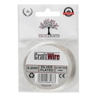 Salix Silver Plated Wire 0.2mm 25m