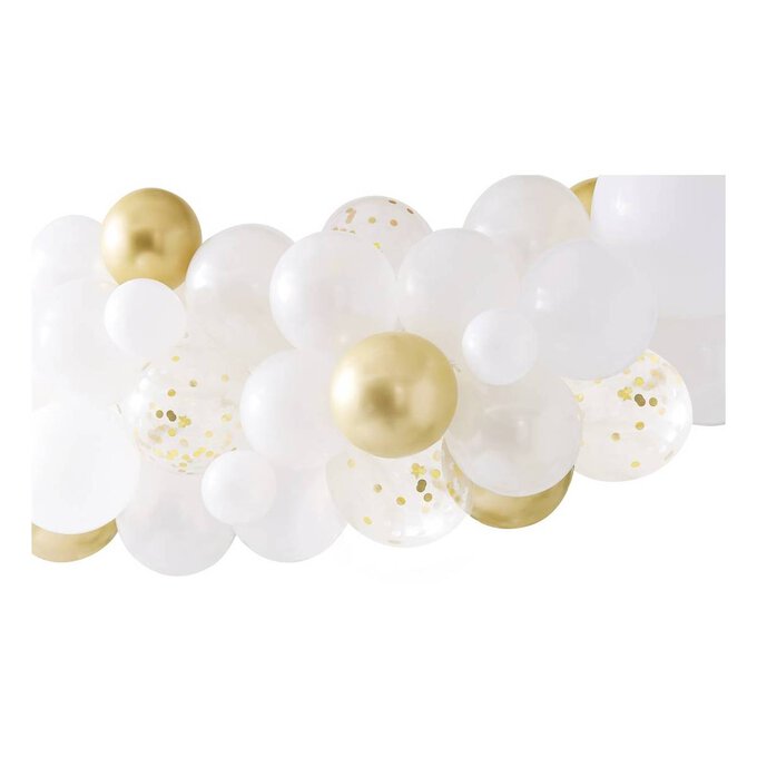 Ginger Ray Gold Chrome and Eucalyptus Balloon Arch Kit image number 1