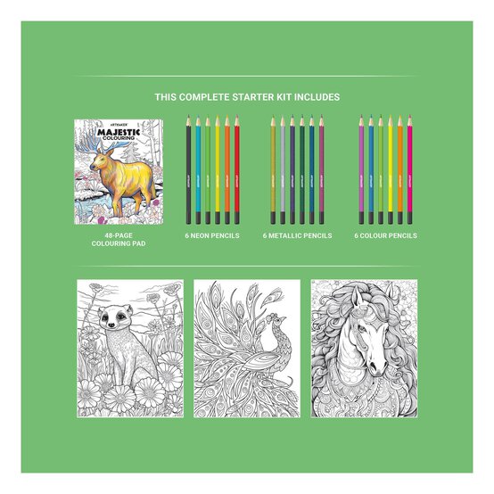 Artmaker Majestic Colouring Kit image number 2