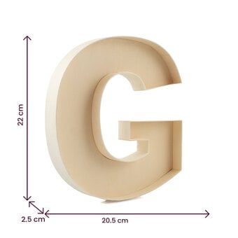 Wooden Fillable Letter G 22cm image number 4