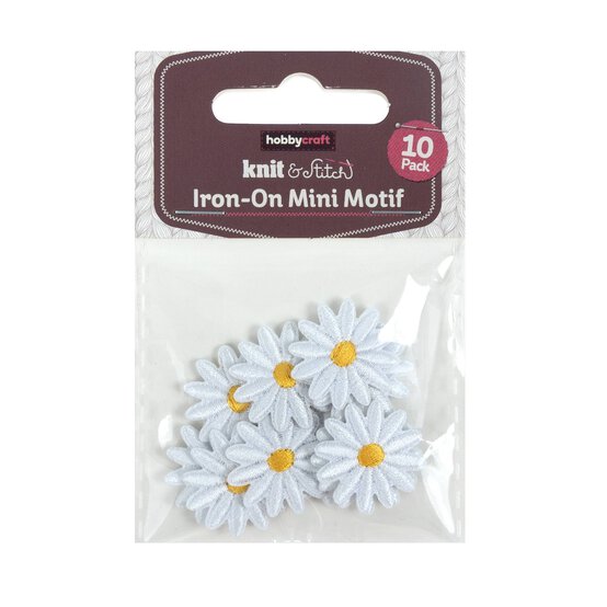 Mini Daisy Iron-On Motifs 10 Pack image number 4