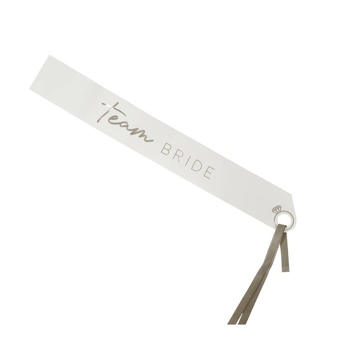 Ginger Ray Silver Team Bride Sashes 6 Pack image number 1