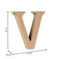 MDF Wooden Letter V 8cm image number 4