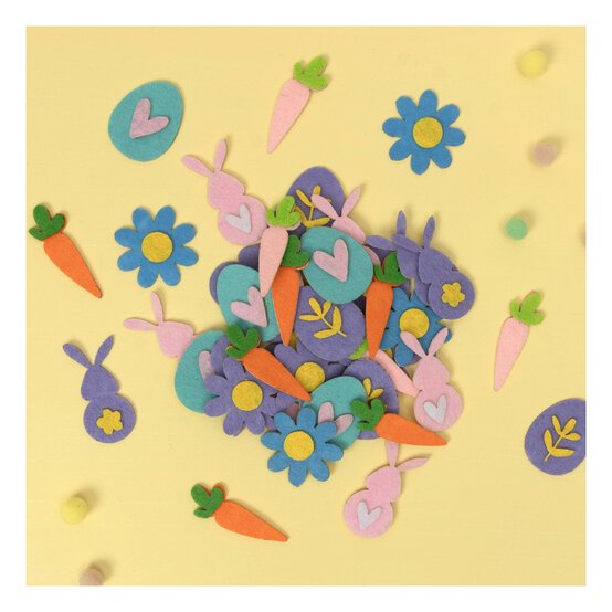 Easter Felt Stickers 48 Pack image number 1