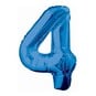 Extra Large Blue Foil 4 Balloon image number 1