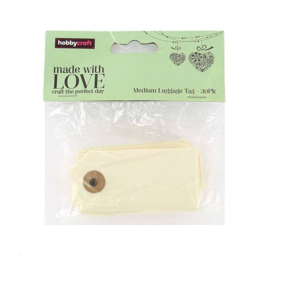 Ivory Gift Tags 8cm 30 Pack