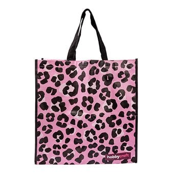 Pink Leopard Woven Bag for Life image number 2