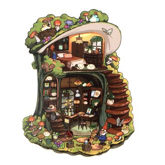 Mini Mushroom Hut Scene Stickers