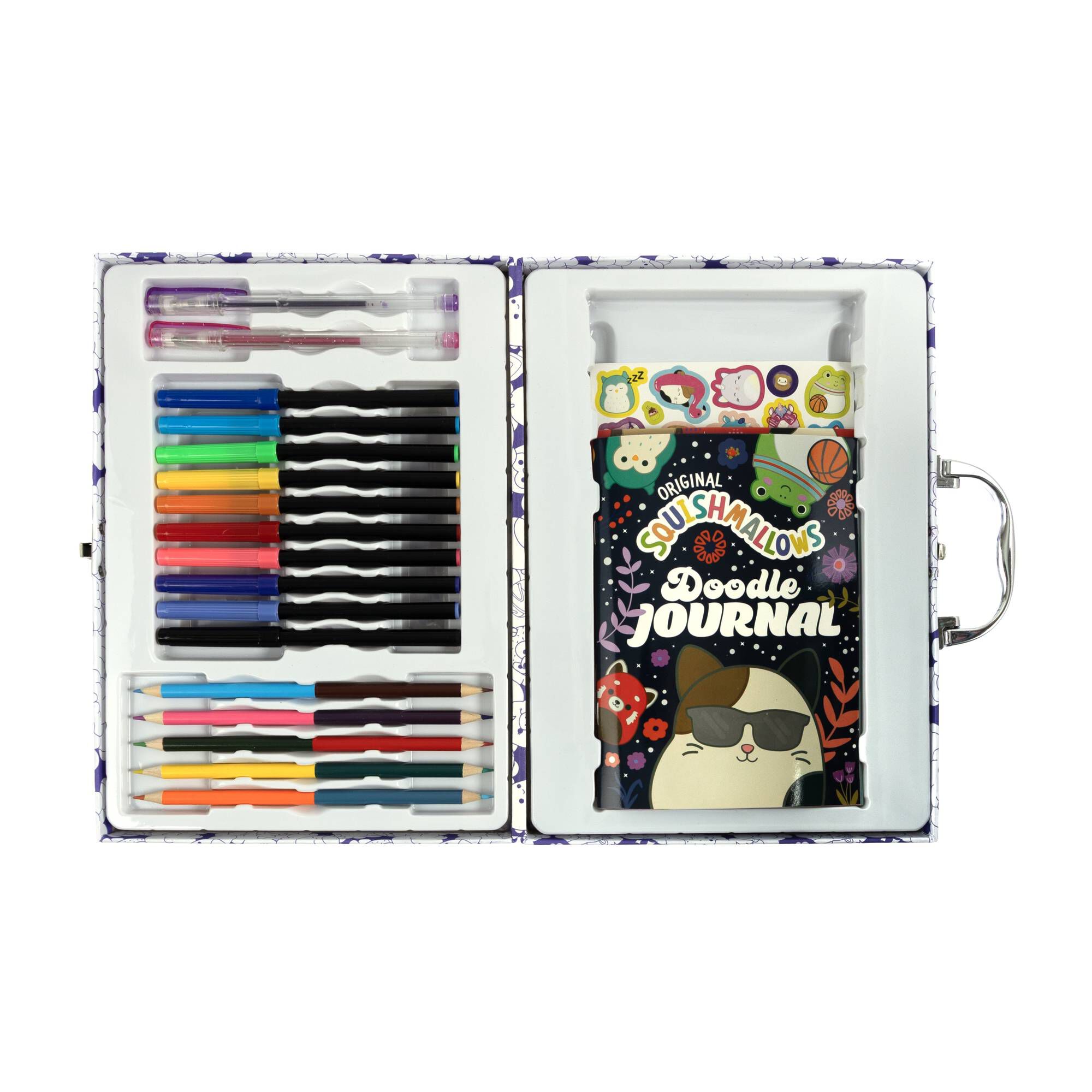 Squishmallows Pflege-Set 4-teilig – Durchsichtige Reisetasche Mit Charakteren, Haarspange, Gummi & Stirnband