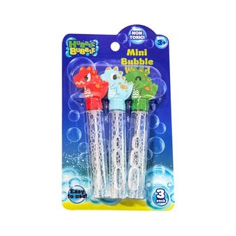 Mini Dinosaur Bubble Wands 3 Pack 
