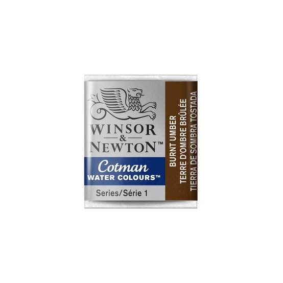Winsor & Newton Burnt Umber Cotman Watercolour Half Pan image number 1