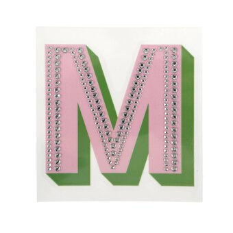 Cold Transfer and Bling Letter M Sticker Set