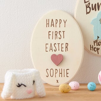 How to Make a Pyrography First Easter Plaque