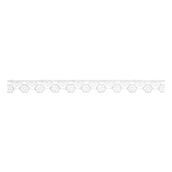 White Floral Guipure Lace Trim by the Metre image number 1