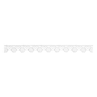 White Floral Guipure Lace Trim by the Metre