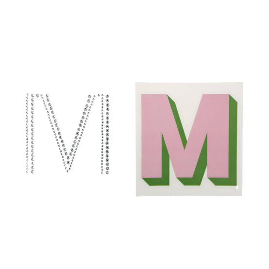 Cold Transfer and Bling Letter M Sticker Set image number 3