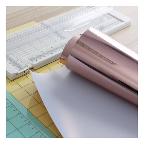 Metallic Rose Gold PU Iron-On Vinyl 12 x 24 Inches image number 2
