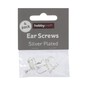 Silver Plated Ear Screws 15mm 8 Pack  image number 2